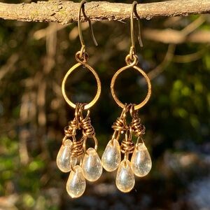 Champagne Teardrop Earrings